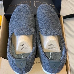 Mens 10 Natural Grey Wool Lounger Fluff